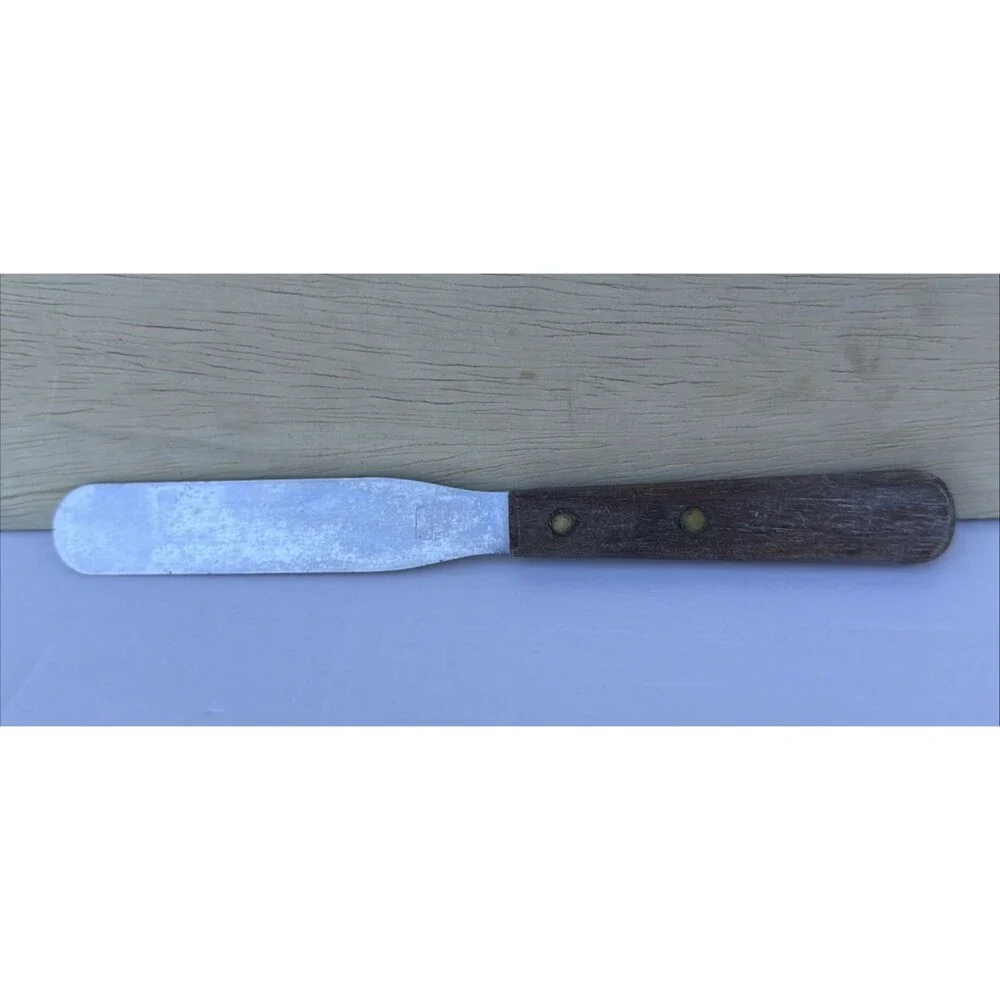 VTG EKCO Icing Knife Cake Batter Spreader Wood Handle 7-5/8